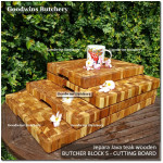 Cutting board BUTCHER BLOCK RECTANGLE 50x40x6cm +/- 8kg talenan kayu jati Jepara